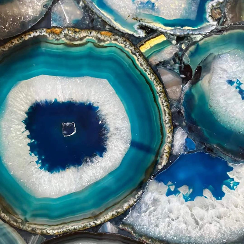 Losas de ágata azul