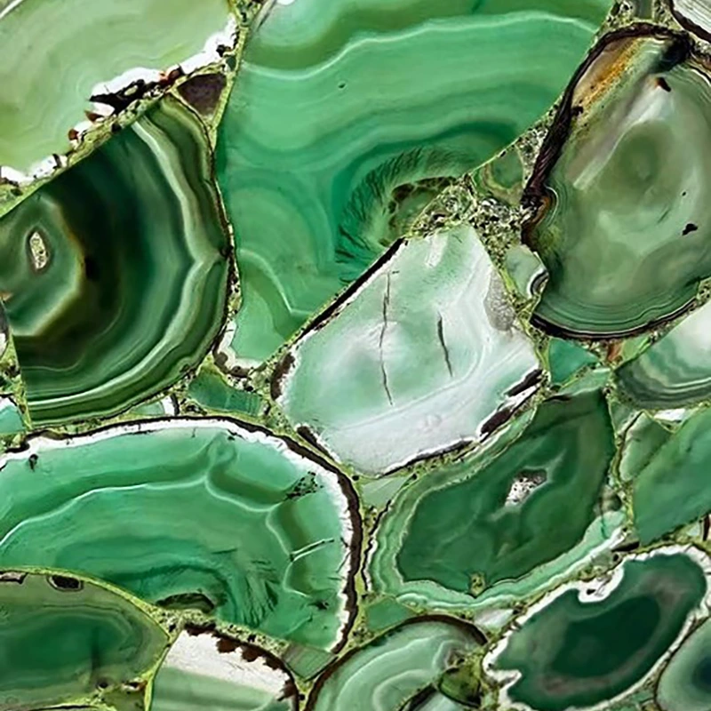 Losas de ágata verde