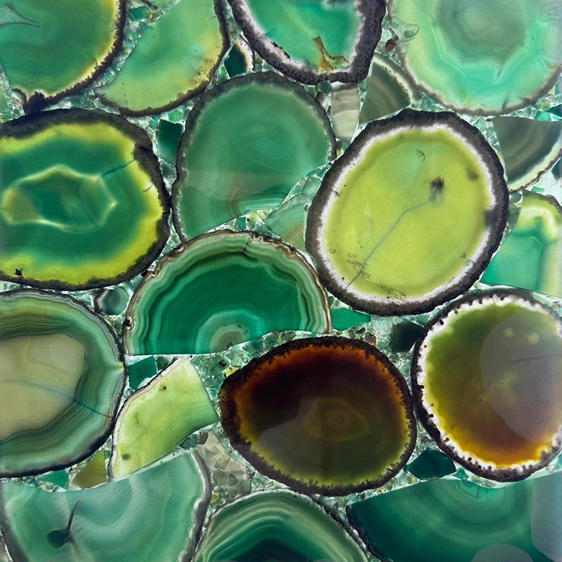 Mesa de ágata verde
