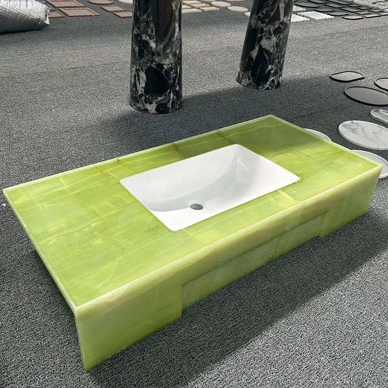 Top de vanidad de Onyx verde