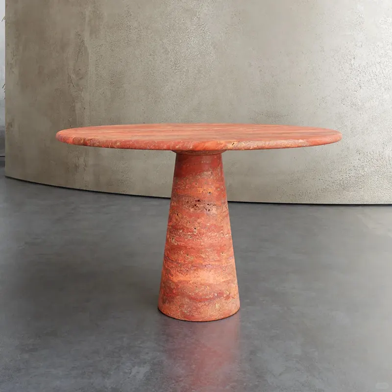Tablas de travertino rojo