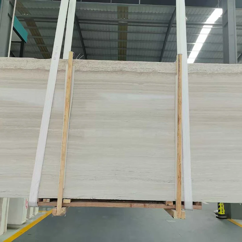 Losa de mármol de madera blanca